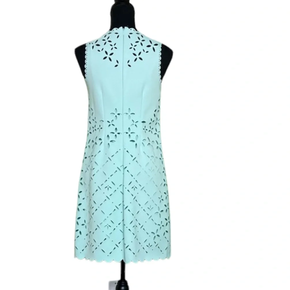 J. Crew Mint Laser Cut Shift Dress